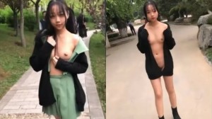 最近网络疯传红人浆果儿,人来人往公园露出口交的...